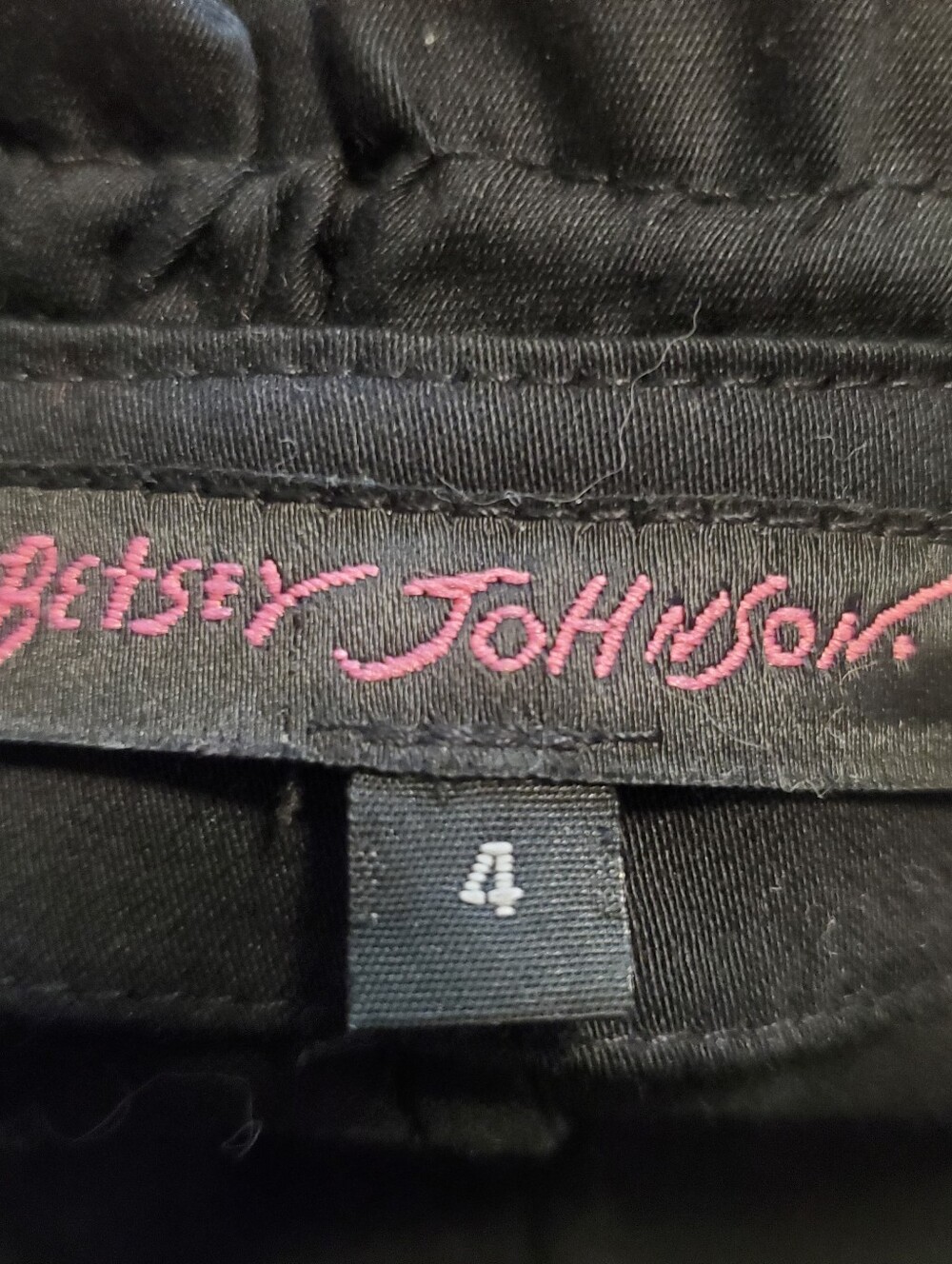 Vintage Betsey Johnson Black Bustle Blouse Goth Vampy Steam punk Cotton Y2K - Picture 10 of 16